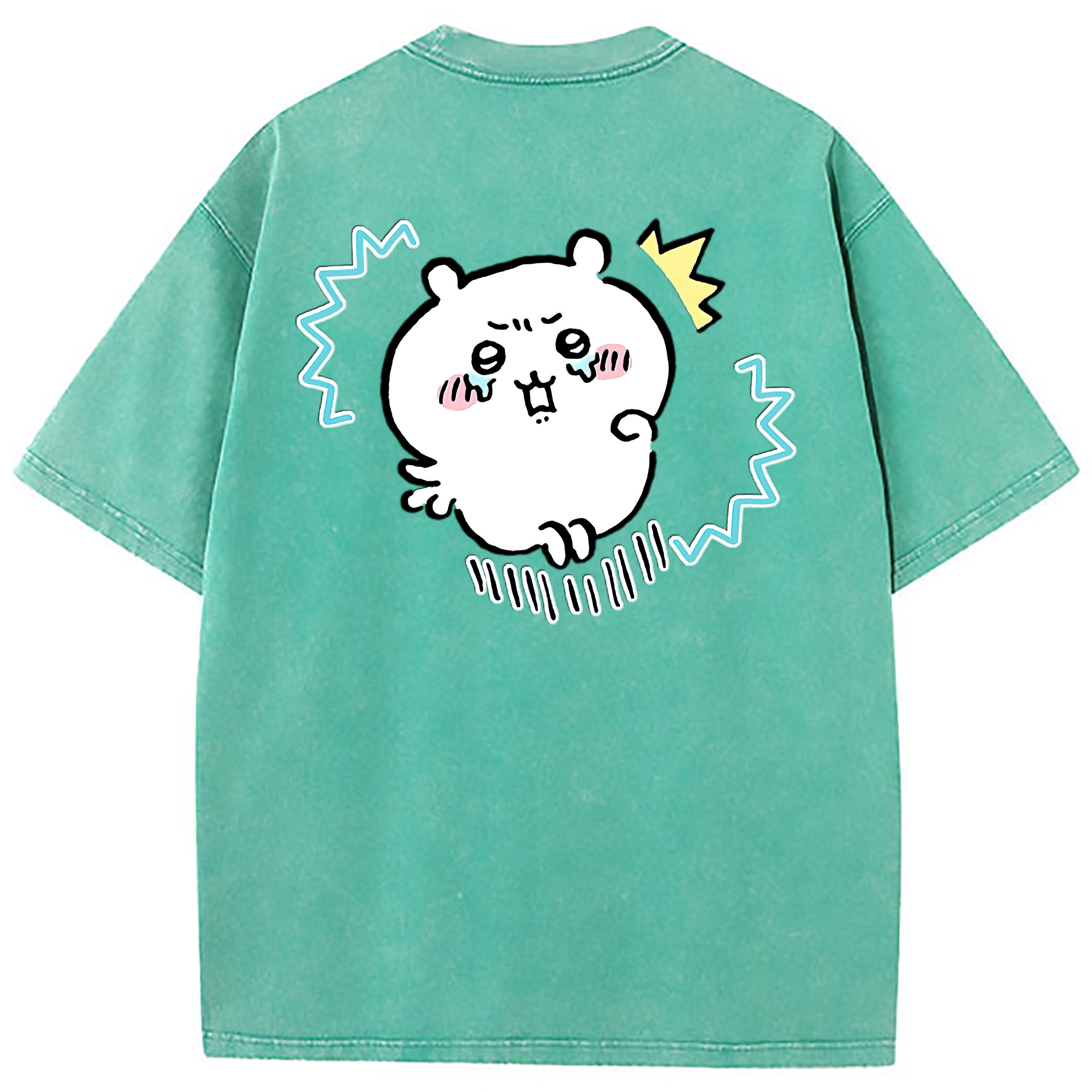 （画像用） ちいかわ ちいかわ Chii-kawa chiikawa 綿100% ヴィンテージ風 半袖Tシャツ（背面プリント）